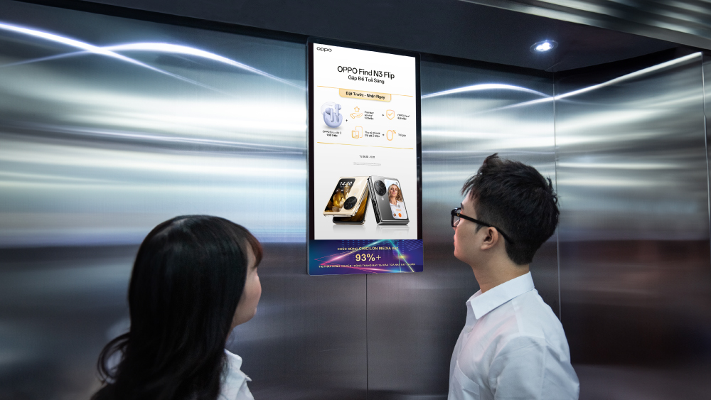 Quảng cáo trong thang máy dễ thu hút sự chú ý và quan tâm của người xem