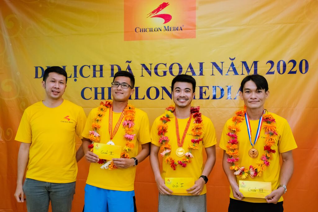 Awards were presented to male winners