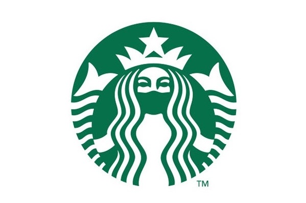 Logo Starbucks đeo khẩu trang